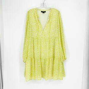 Sanctuary Long Sleeve Split Neck Tiered Dress Size 12